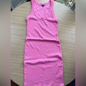 NWOT Monrow Pink Ribbed Bodycon Dress Size XS